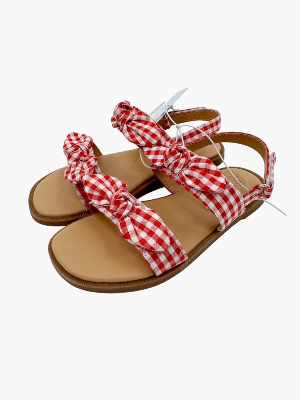 NEW Cat & Jack Toddler Lillie Gingham Sandals - Red - Size 10